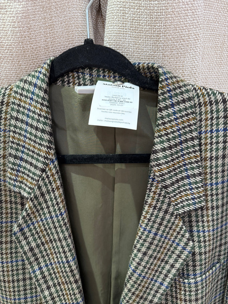 Veste Burberry pied de poule T.40