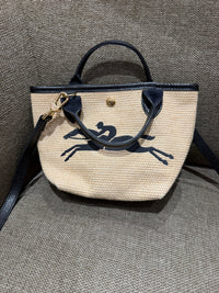Sac beige en raphia à bandoulière — Longchamp 21/10