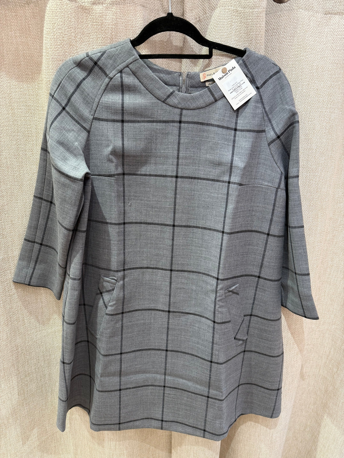 Robe grise à carreaux Paul & Joe T.40