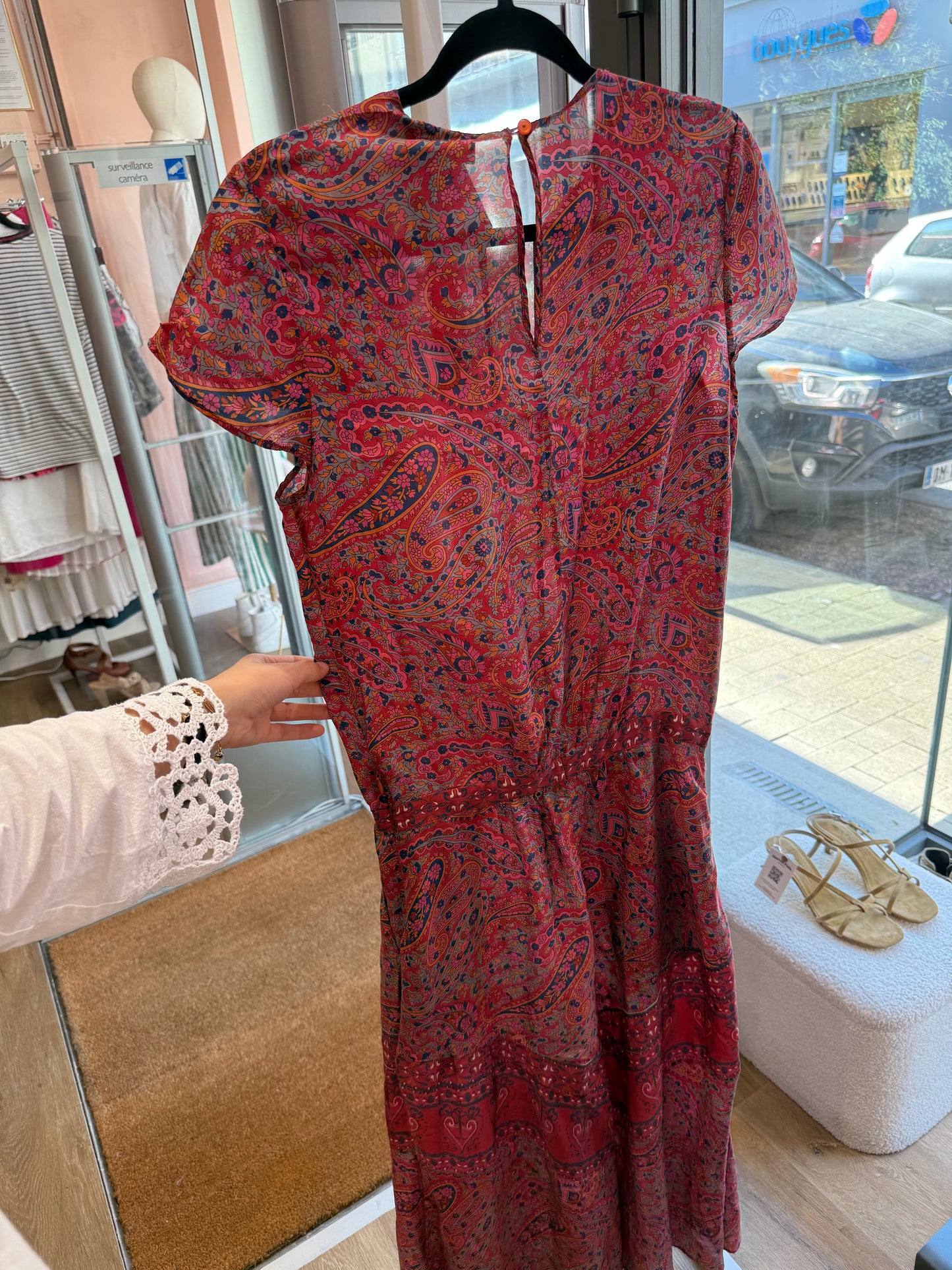 Robe longue en soie Bash T.S