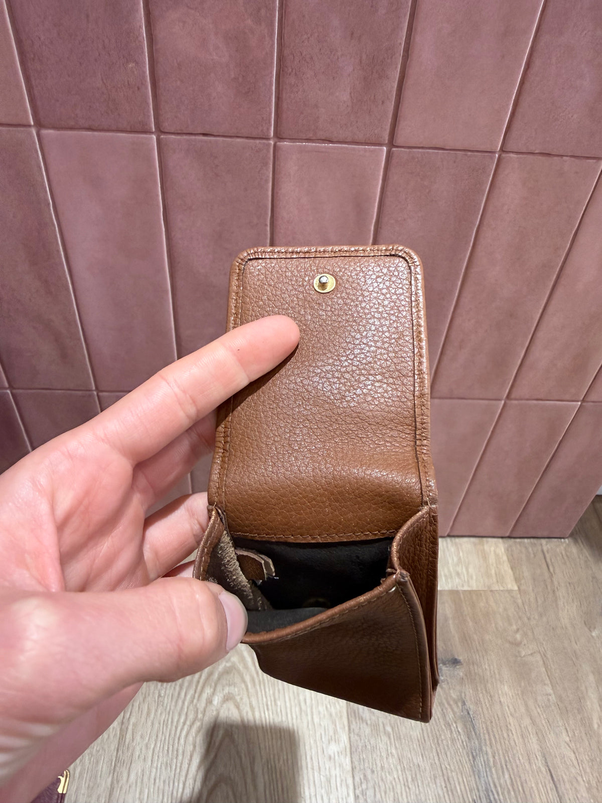 Pochette Longchamp cuir