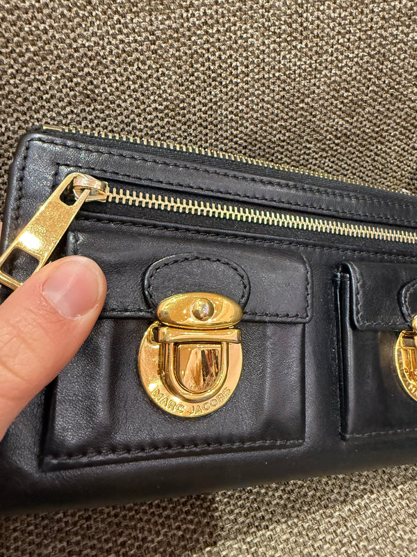 Porte-monnaie Marc Jacobs Noir détail doré T.TU