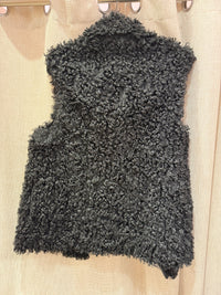 Veste sans manches noire à froufrous Zara T.S 27/09
