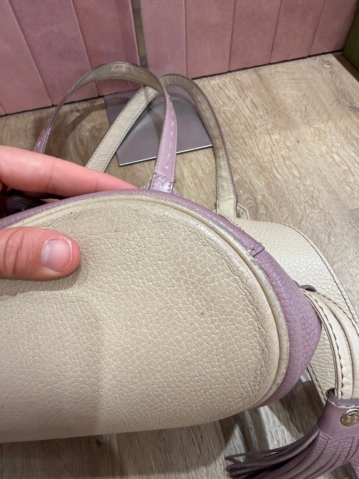 Sac lancel violet en cuir premier flirt 10/06