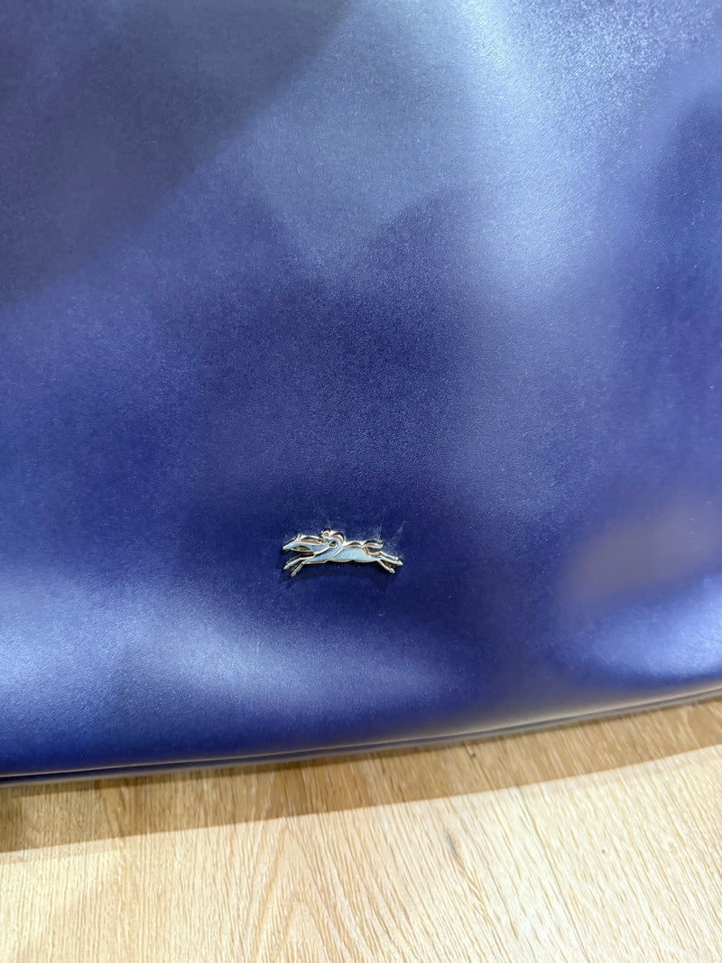 Sac bleu marine en cuir Longchamp