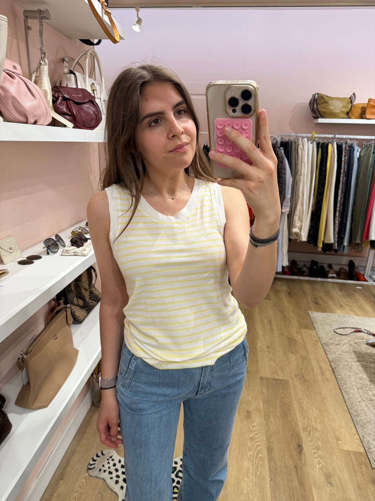 Top jaune et blanc HOD T.36 01/07