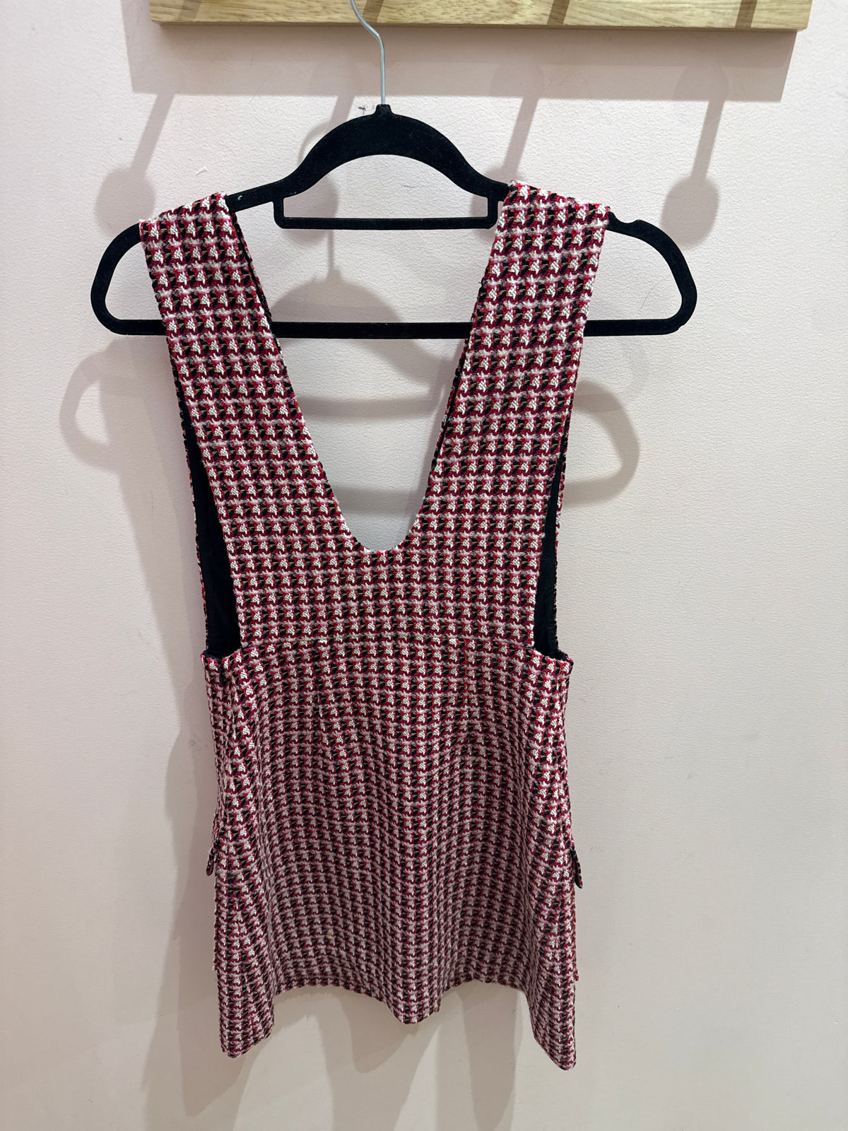 Robe rouge débardeur tweed