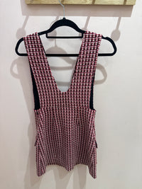 Robe rouge débardeur tweed