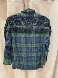Chemise verte et bleue carreaux Sandro