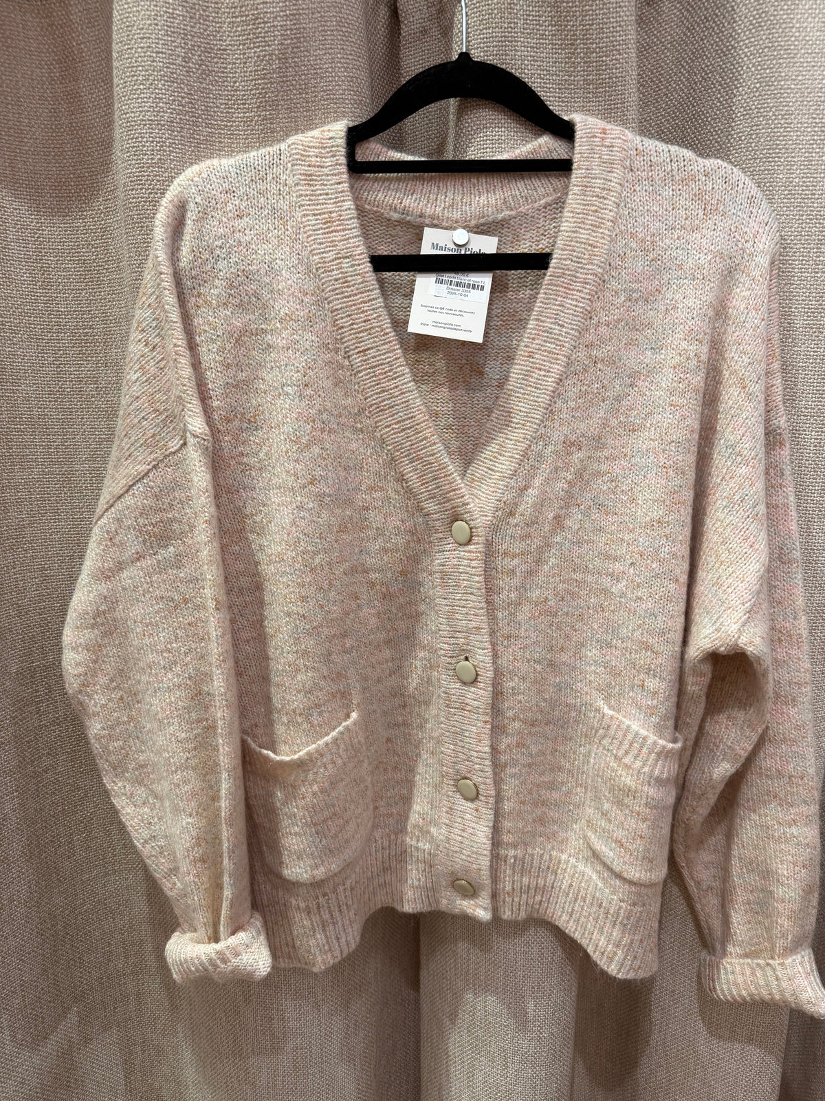 Gilet I.code blanc et rose T.L