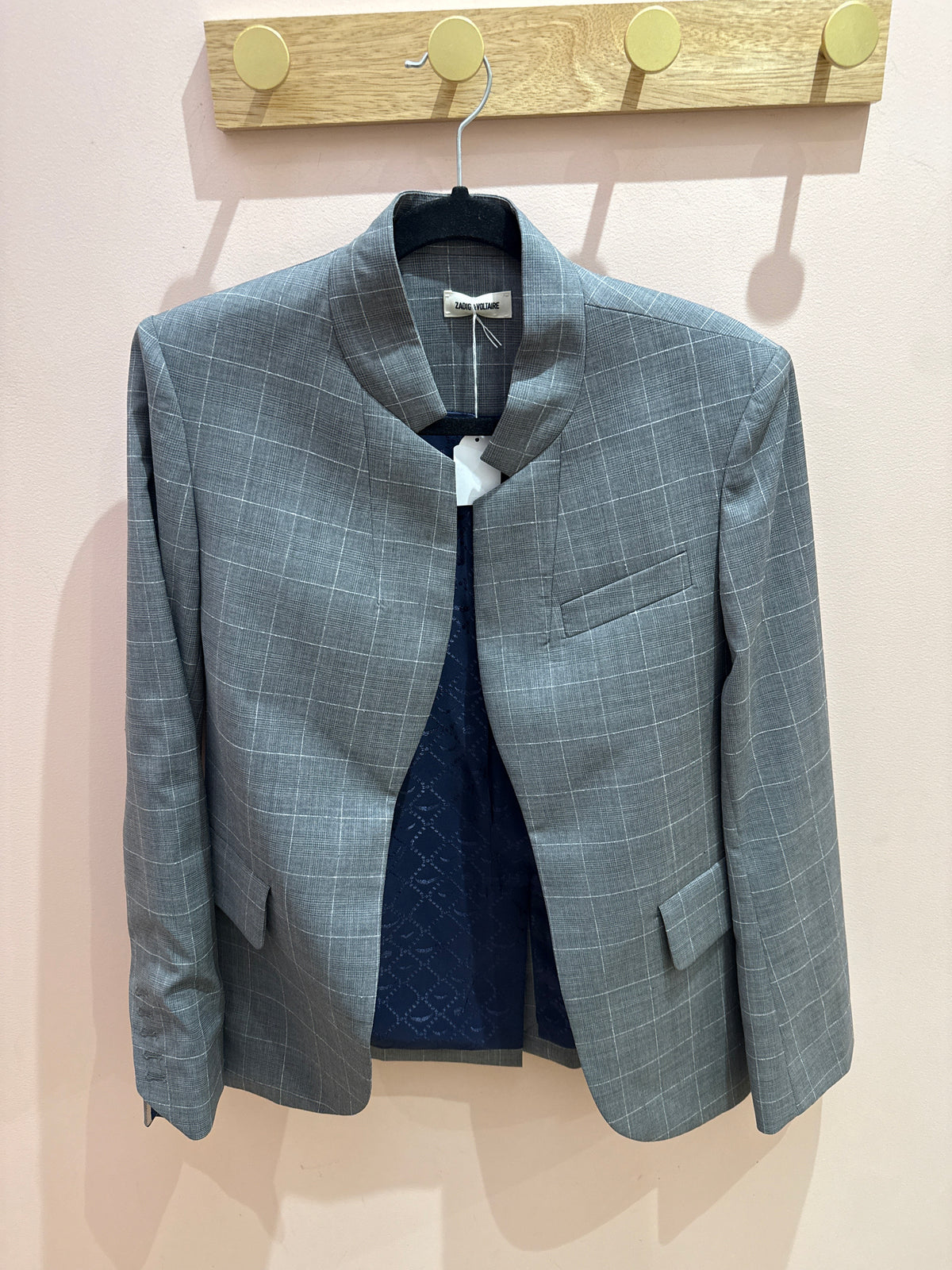 Blazer à carreaux gris Zadig & Voltaire T.40