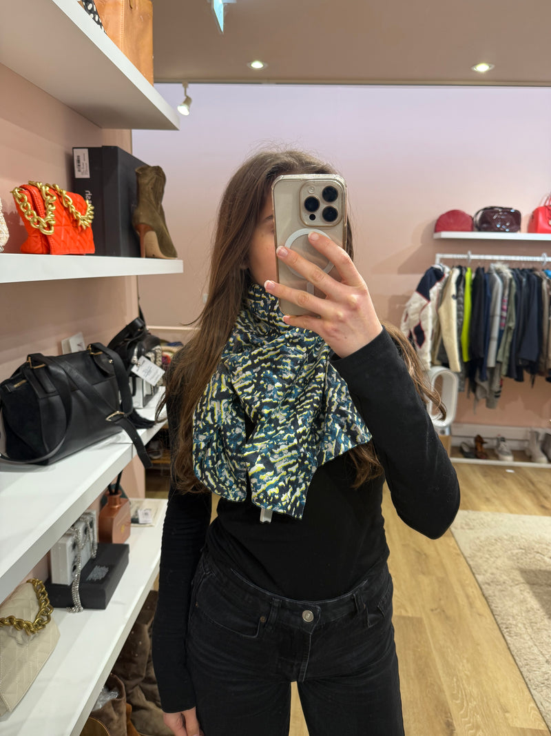 One Step - Foulard bleu/jaune - TU