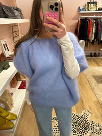 Pull mohair bleu ciel T.U