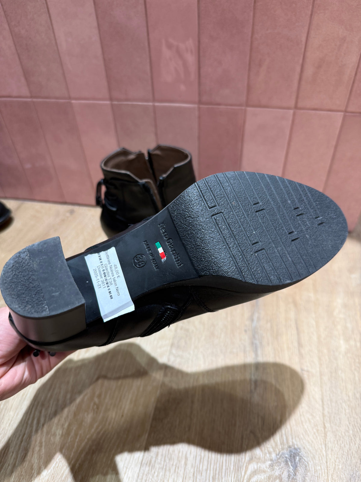 Bottines Noires talon Nero Giardini T.38