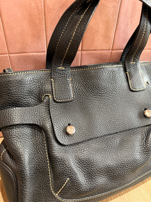 Sac noir lancel cuir grainé