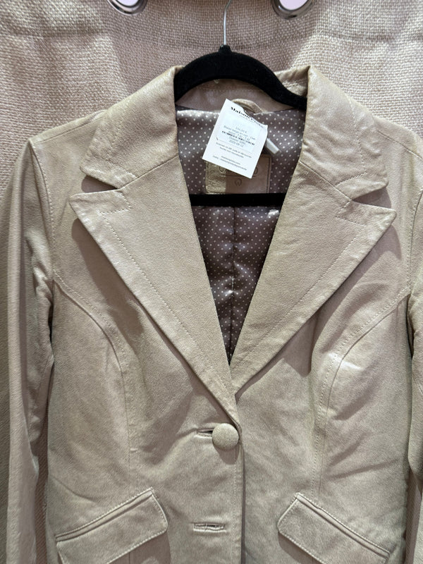 Blazer beige en cuir - Oakwood - T.42