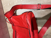 Sac Lancel rouge cuir