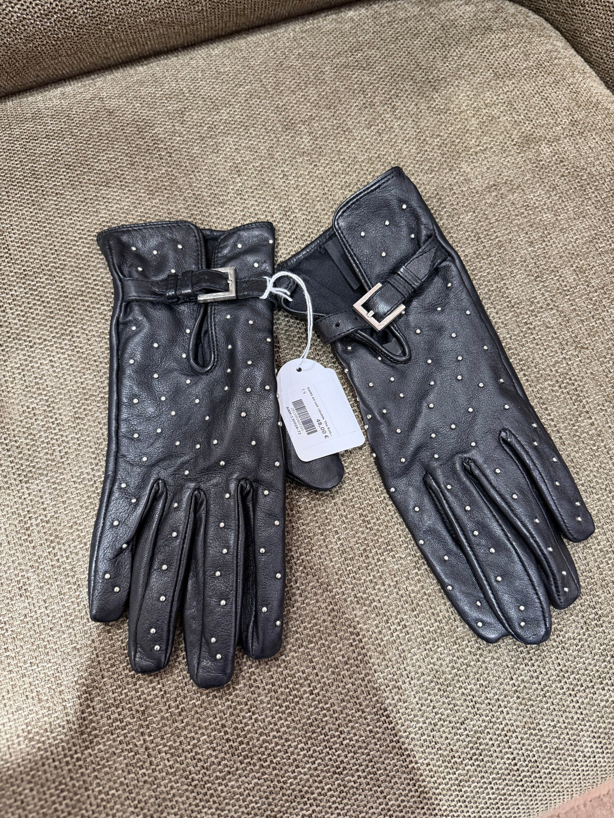 Gants en cuir cloutés The Kooples - T.S 30/09