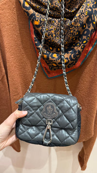 Sac Moncler gris cuir TU