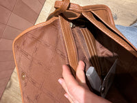 Sac marron Longchamp en bandoulière
