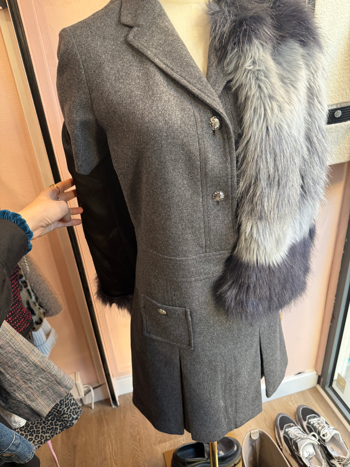 robe maje grise taille 42