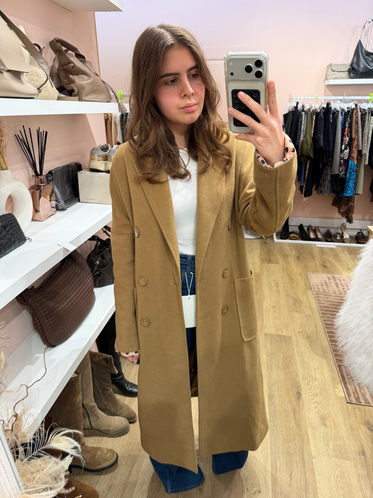 Manteau beige long · Fracomina · T.XS 11/10