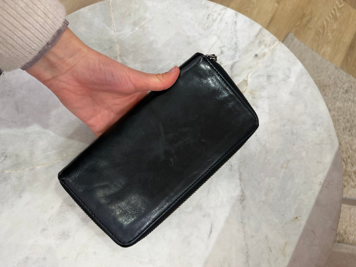 Porte-monnaie IKKS cuir noir
