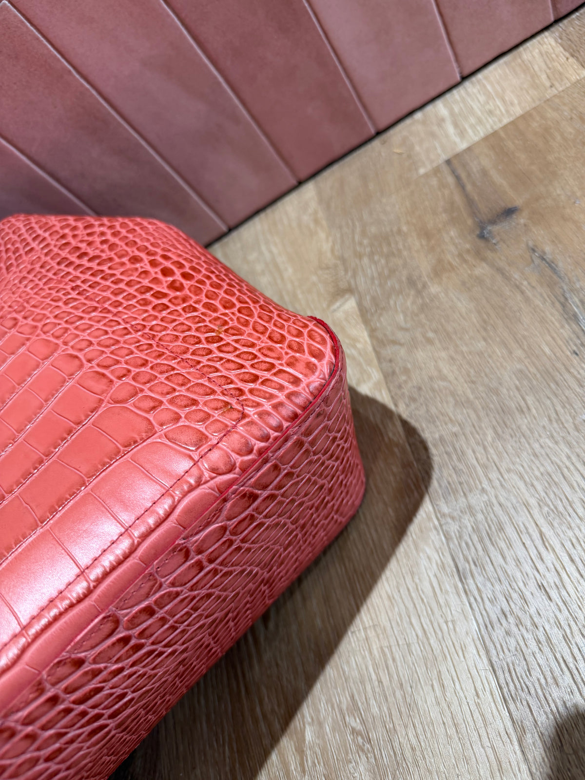 Sac rose Longchamp en cuir 07/08