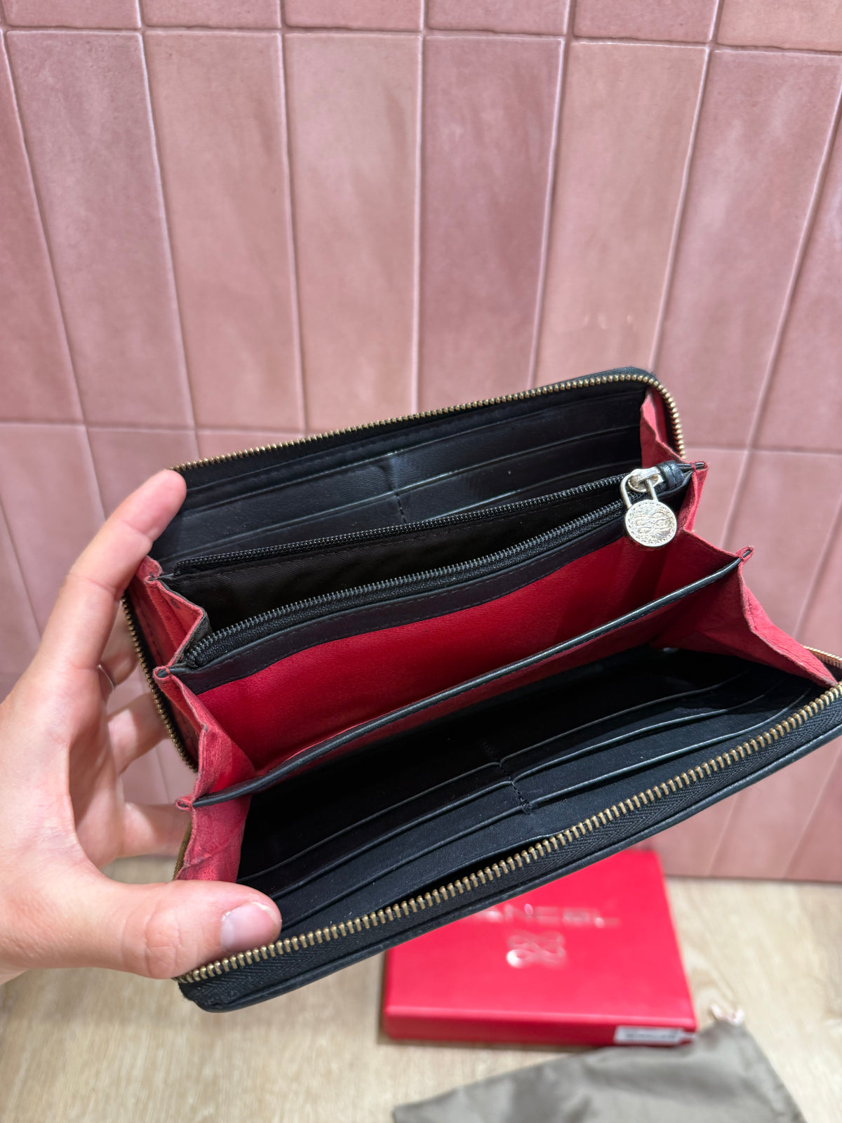 Porte-feuille lancel croco noir 30/06