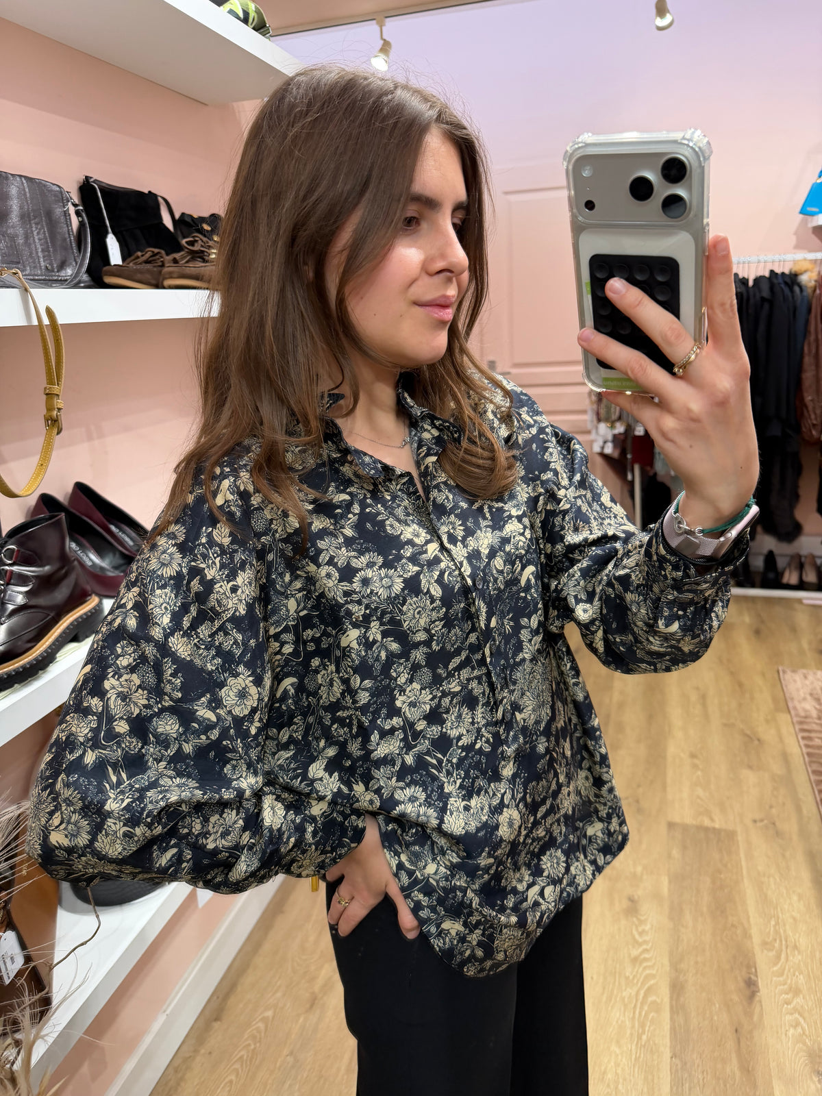Sœur Beige et bleu marine T.40 - Chemise (Soie manches longues) 09/09