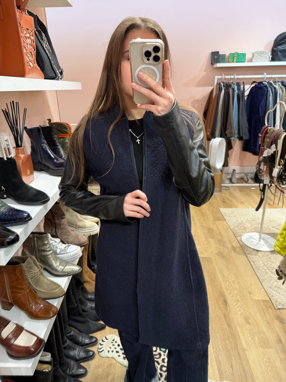 Manteau bleu marine Bérénice T.M