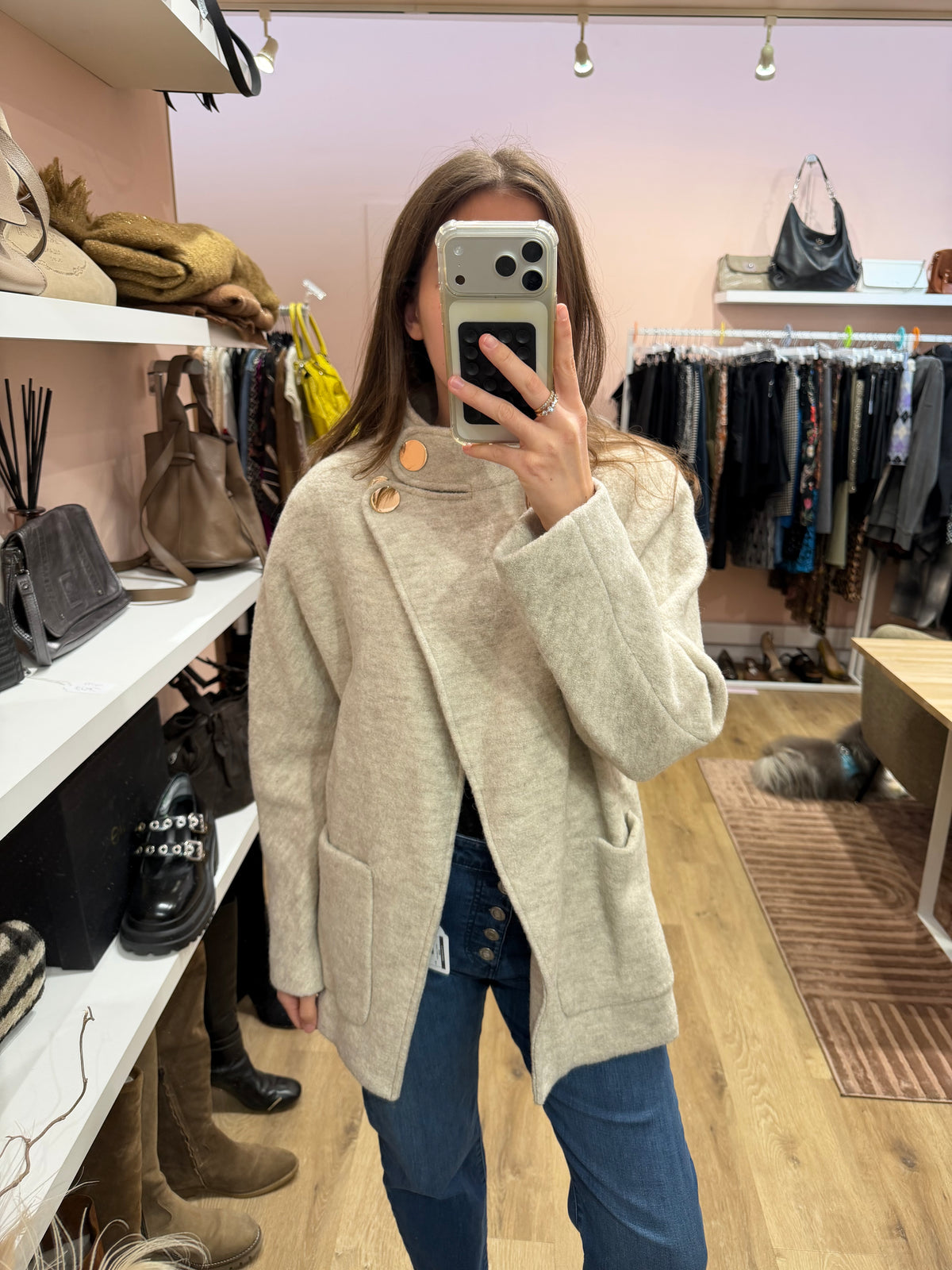 Manteau blanc Ba&sh - T.XS 15/10