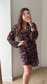 Robe noir et rose IKKS (T.34/36)