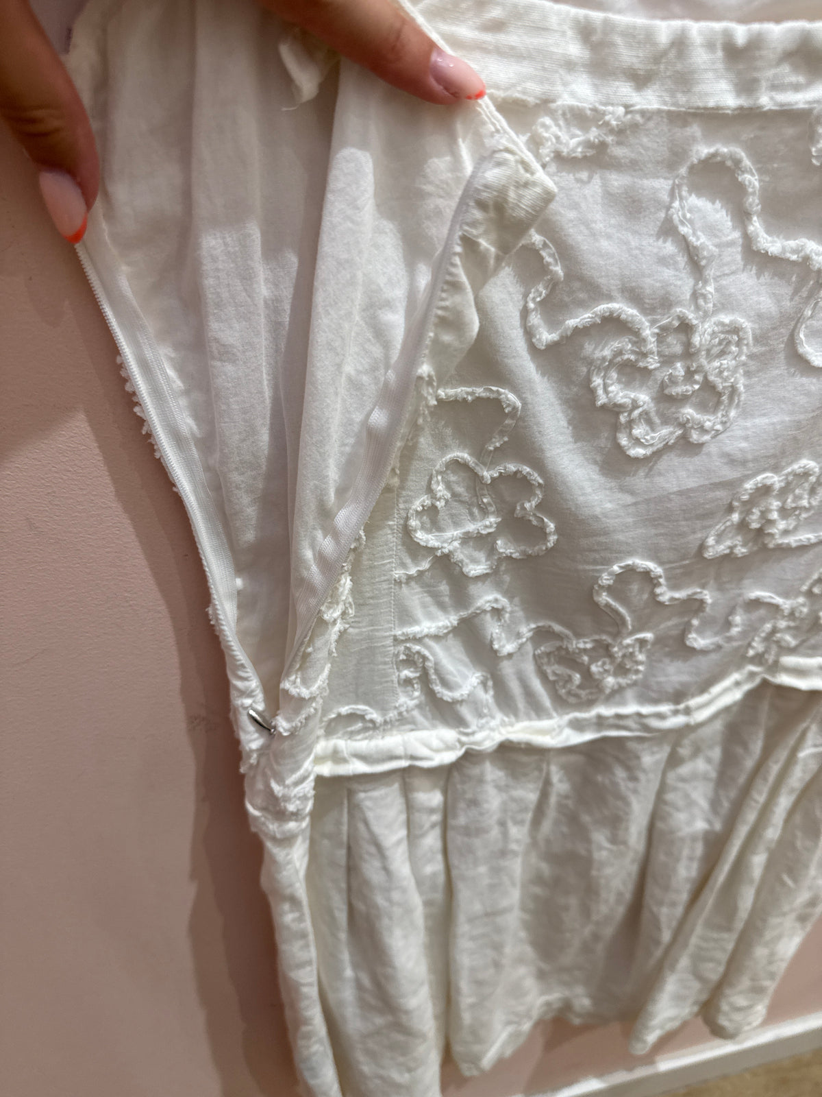 Robe blanche coton débardeur T.40