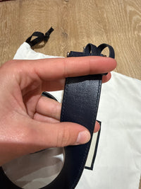 Ceinture Gucci T.90 bleu marine vente privée