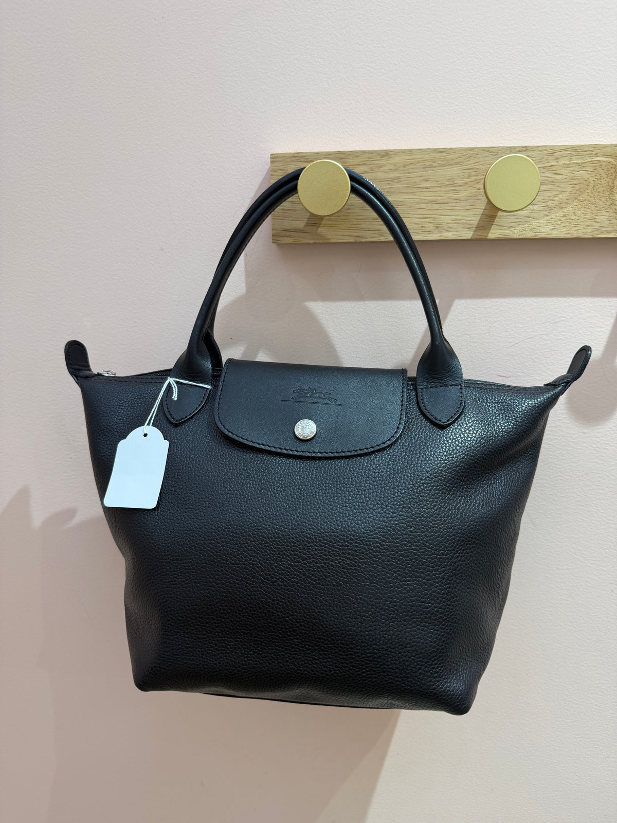 Sac Longchamp en cuir noir 25/06