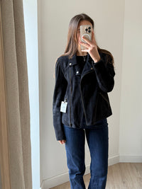 One Step - Veste en cuir bleue - T.42