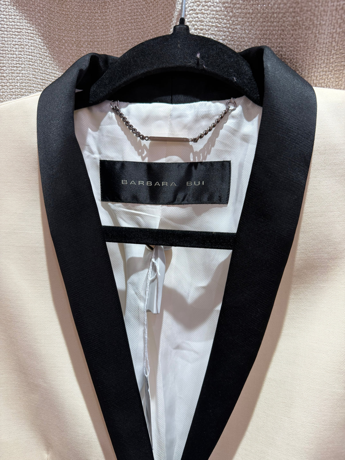 Blazer beige col noir Barbara Bui T.36 30/09