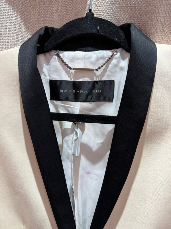 Blazer beige col noir Barbara Bui T.36 30/09