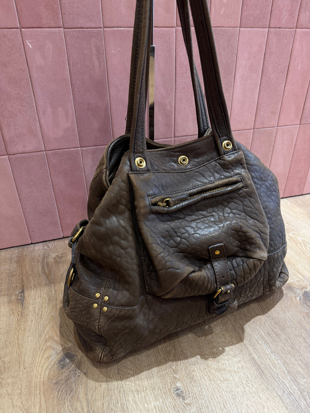Sac Jérôme dreyfuss Kaki cuir Billy 09/06