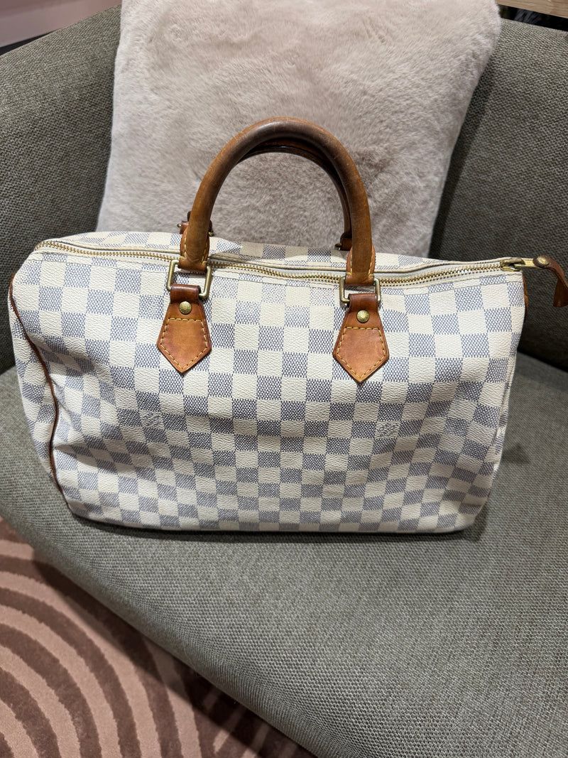 Sac speedy Louis Vuitton 35  18/08 damier azur