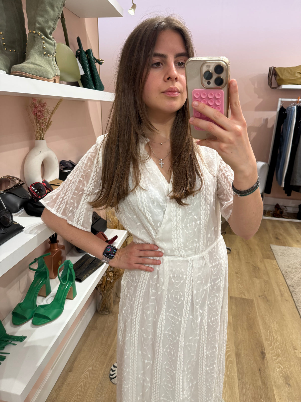Robe longue ikks blanche T.M 09/06