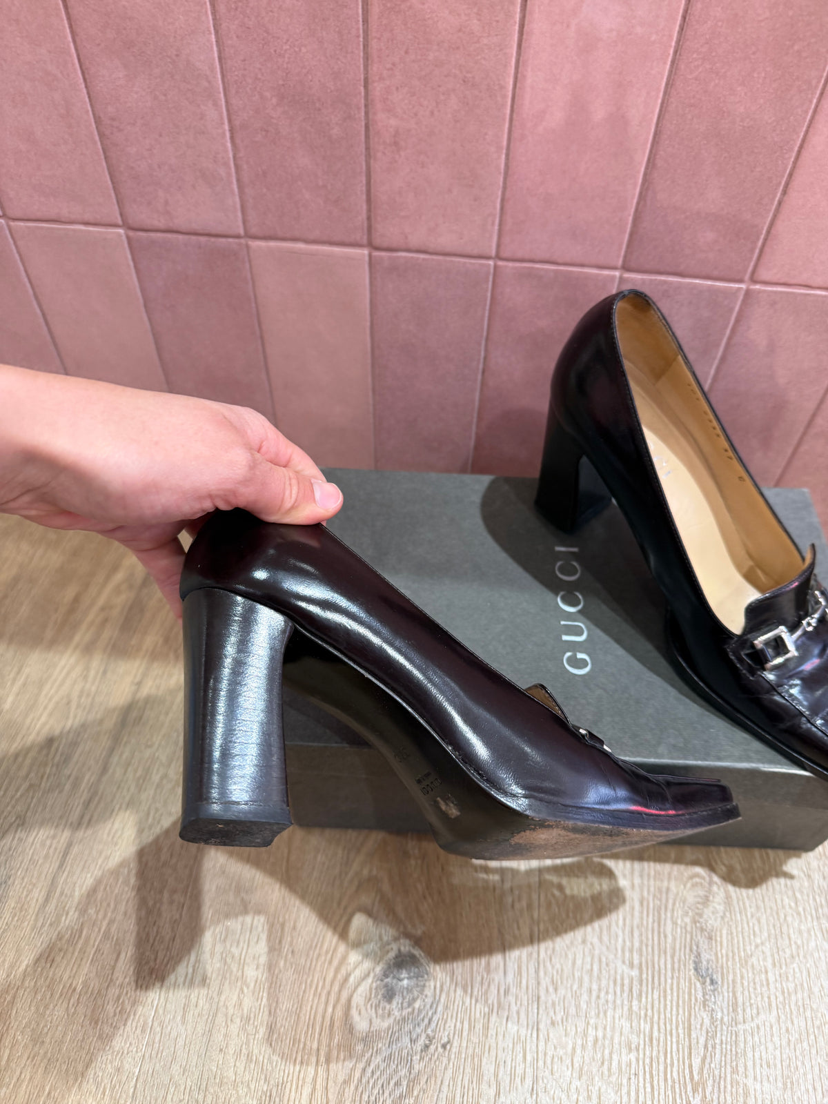 Mocassins à talons Gucci T.37 10/06