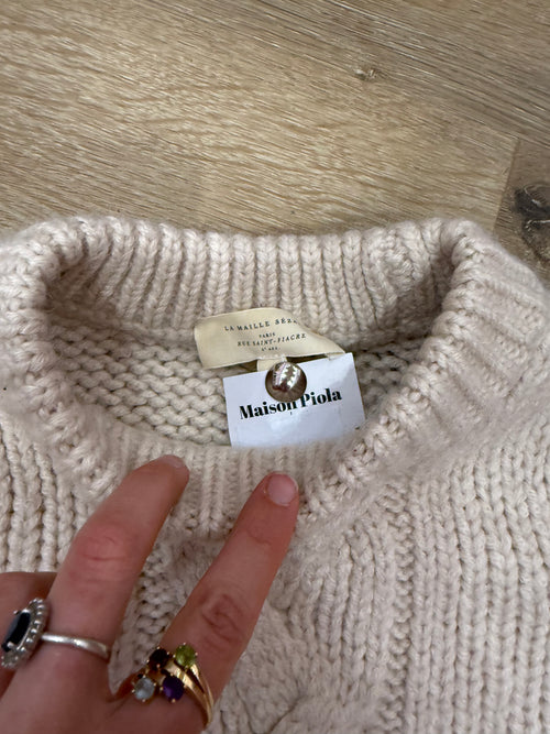 Pull crème Sézane T.S/M