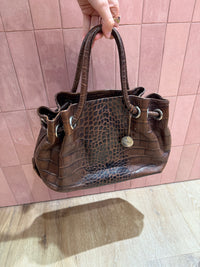 Sac marron croco Furla