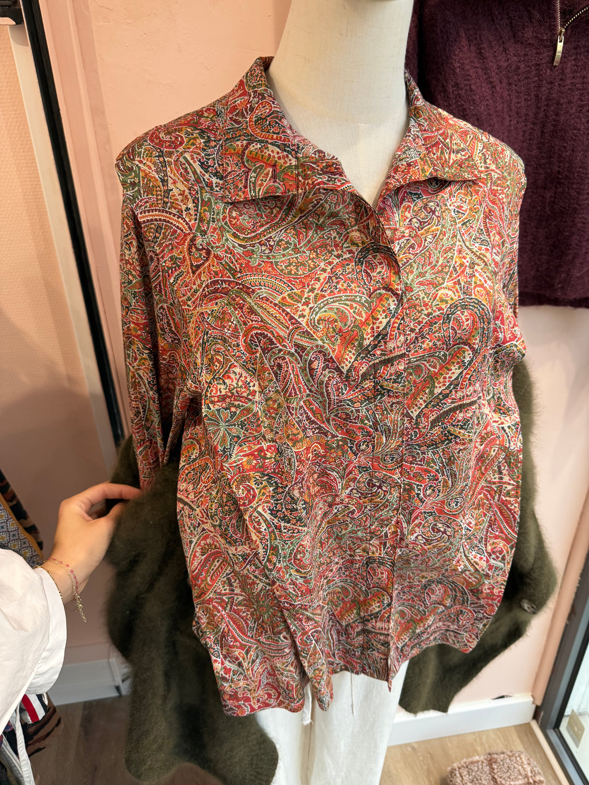 Chemise Orange & Verte Suzie Winkle 40