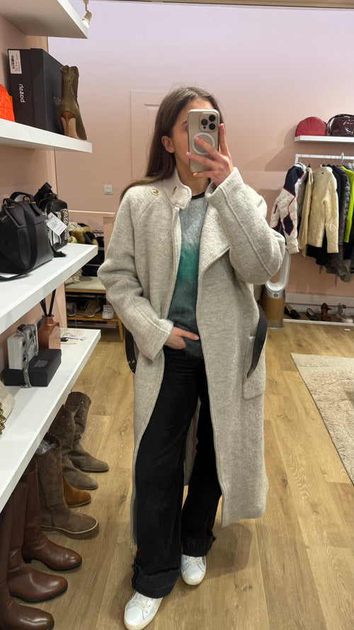 Manteau gris clair Ba&sh T.S
