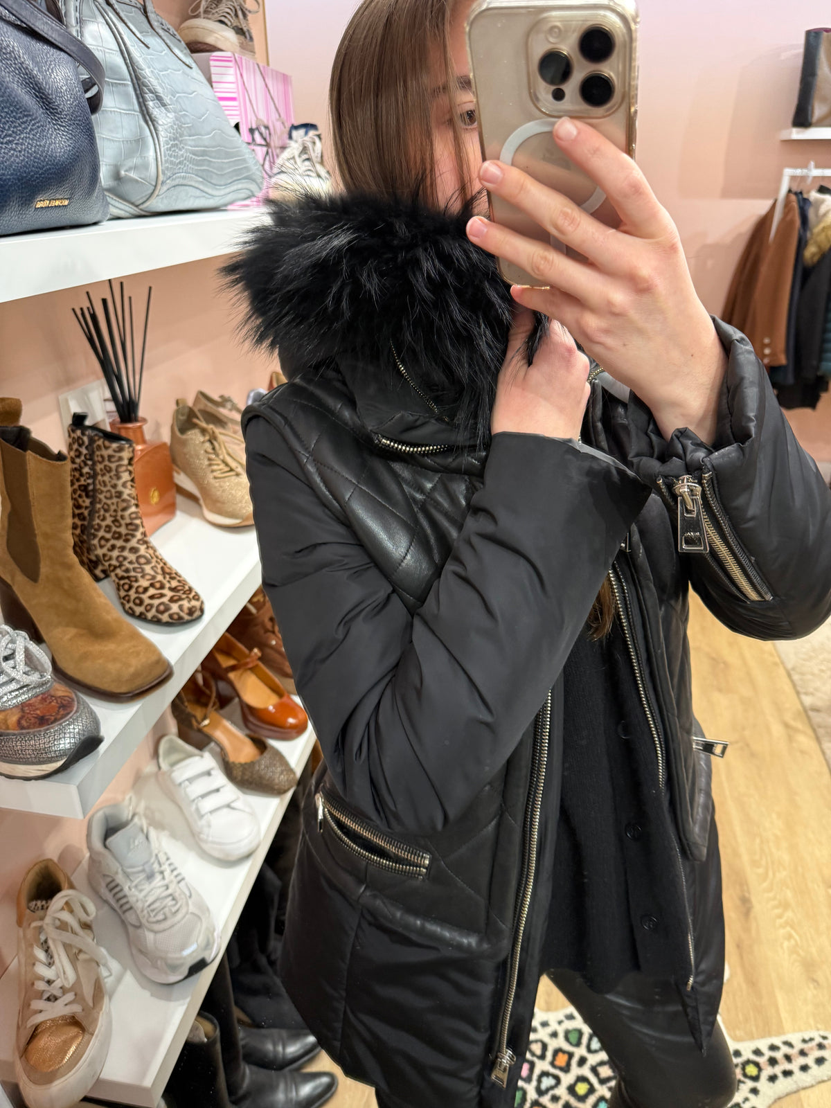 Manteau Riza en cuir T.36