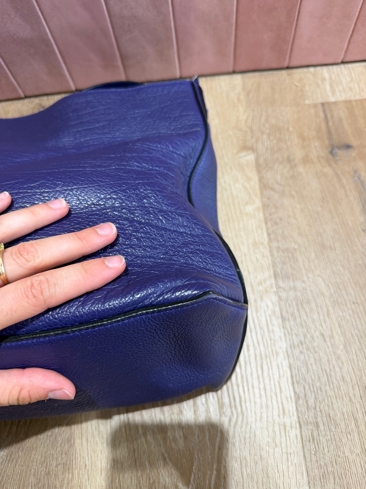 Sac lancel violet en cuir 07/08
