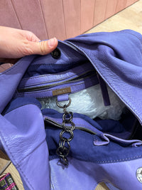 Caroll - sac violet en cuir - T.TU 16/10